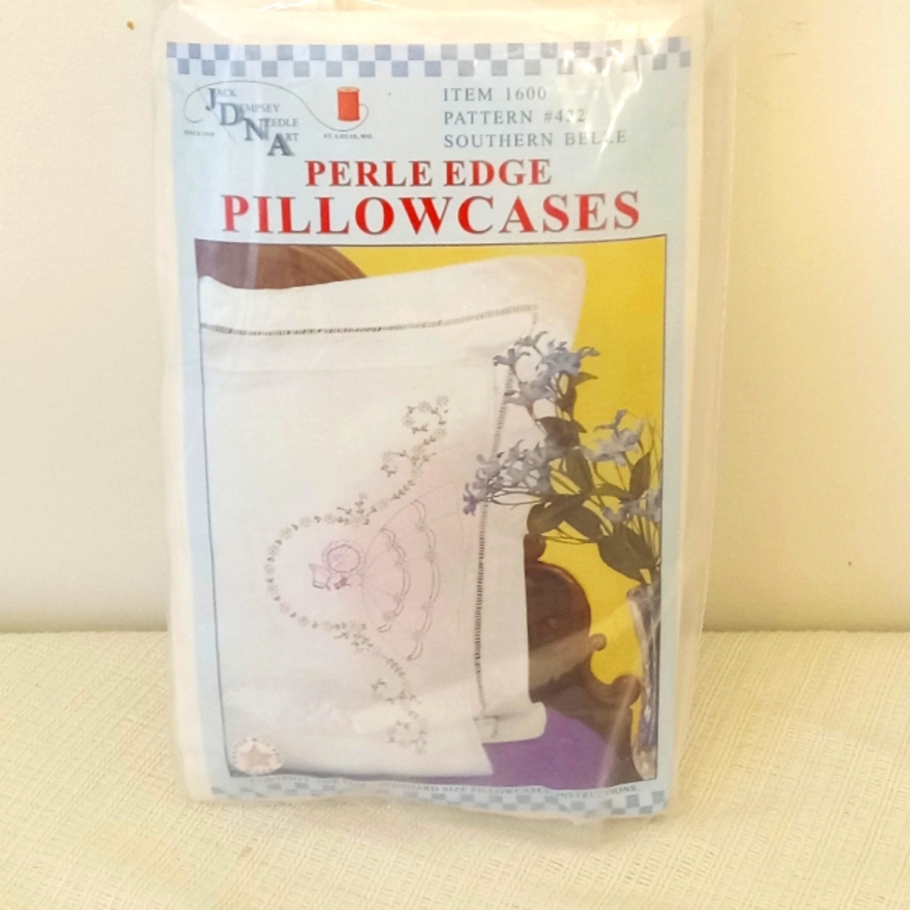 Jack Dempsey Stamped Pillowcases Southern Bell - 2 Standard Pillowcases New